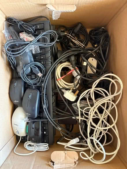Photo of free Box of keyboards/computer/mice/cables etc (Comely Bank EH4) #1