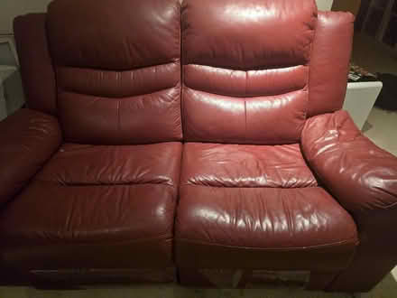 Photo of free Red sofa Couch 2 seater (Penn Hill BH14) #1