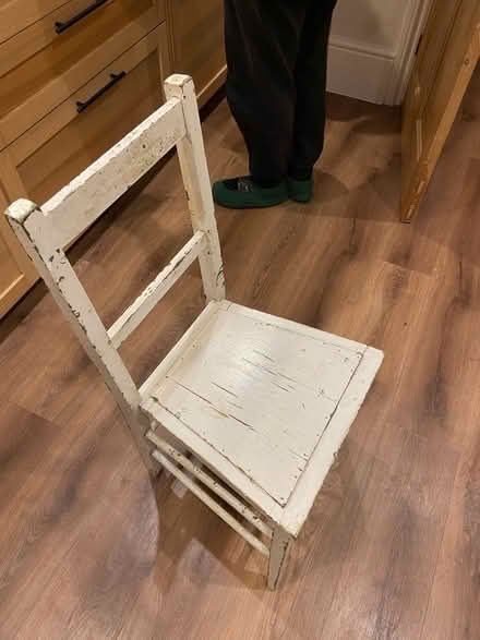 Photo of free White wooden children’s chair (Amersham Common HP7) #2