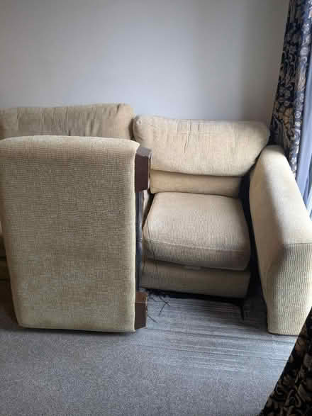 Photo of free Cream sofa with armchair (Bristol) #3
