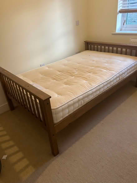 Photo of free Queen size sturdy bed frame oak (Caldecott OX14) #3