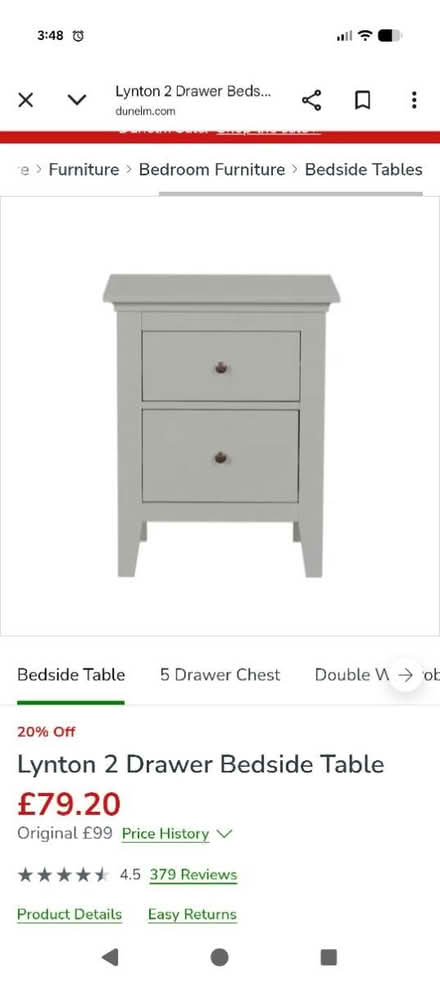 Photo of free 2 X bedside tables (CT9) #1