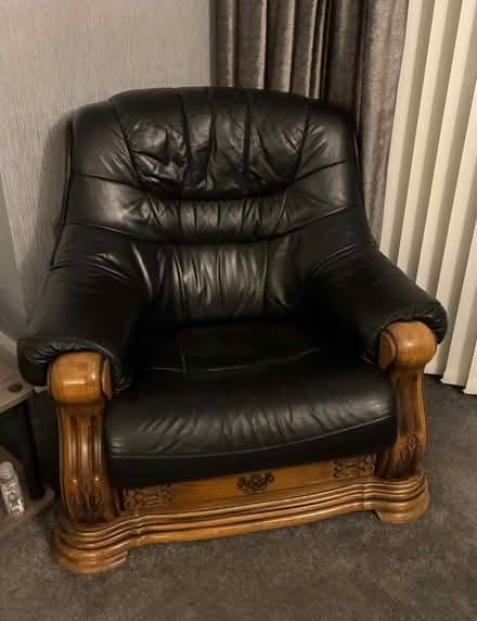 Photo of free Leather 3 piece suite (Birkenhead) #2