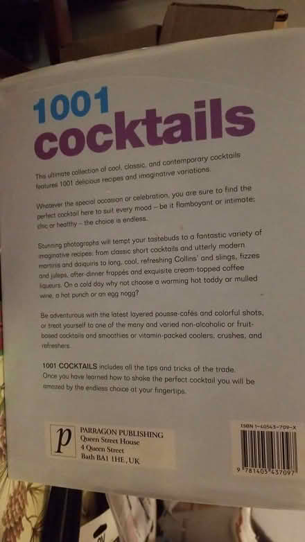 Photo of free Book 1001 cocktails (Riverside South) #2