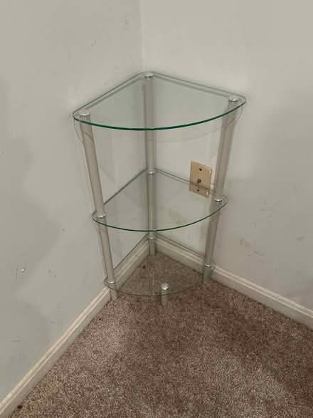 Photo of free Corner Glass Shelf (Crownsville-E. Mahogany Lane) #1