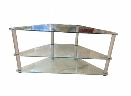 Photo of free Corner tv unit glass and metal 3 tier (Richmond TW9) #1