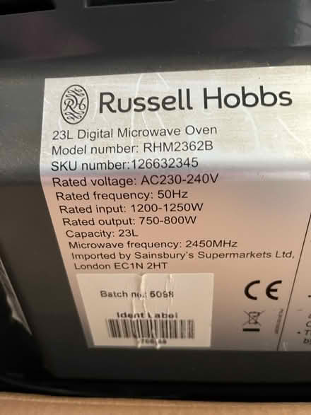 Photo of free Microwave (Selly Oak B29) #4