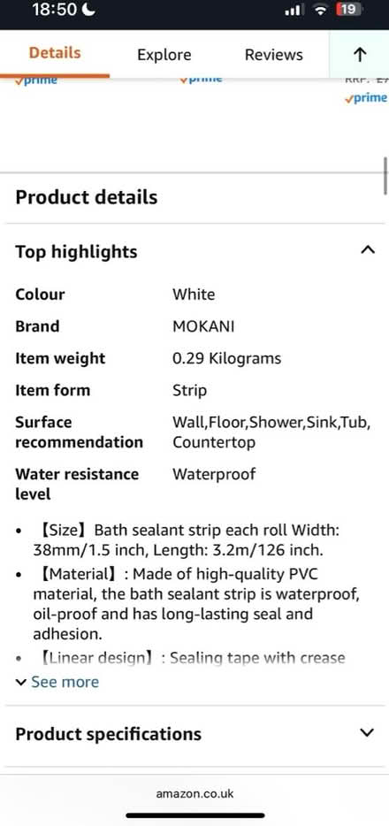 Photo of free Bath Sealent Strip (Bath (Bear Flat)) #3