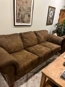 Photo of free 2 brown couches (downtown Ottawa) #2