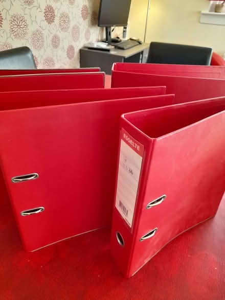 Photo of free 5 large red storage files (Bridge of Allan FK9) #1