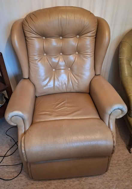Photo of free Beige faux leather Riser-recliner Chair (Oxton CH43) #1