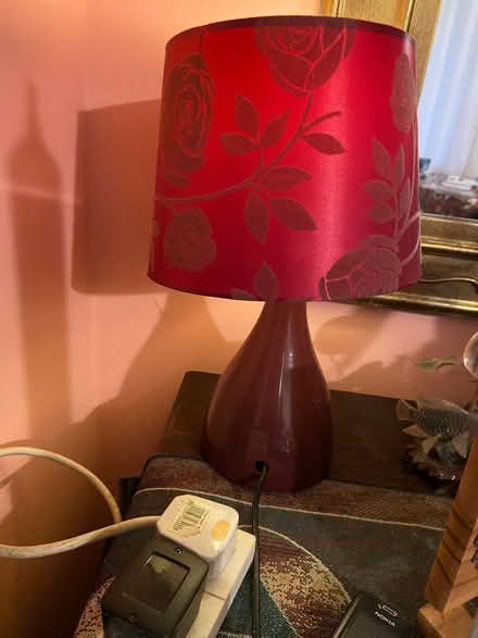 Photo of free Small red table lamp (Colwall Stone WR13) #1