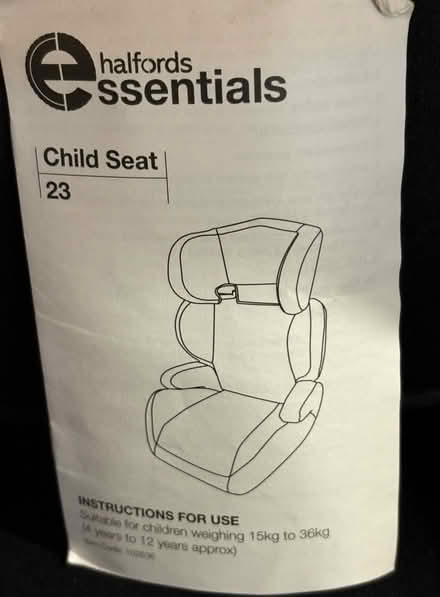 Photo of free Toddler Car Seat (Pitsford) #3