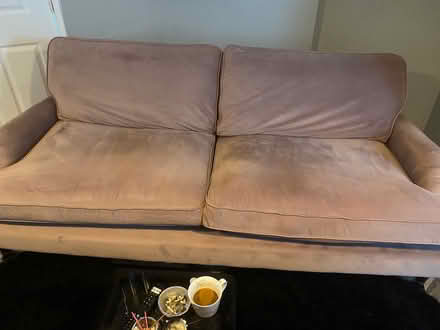 Photo of free Blush pink velvet 3 seater sofa (Telford TF4) #1