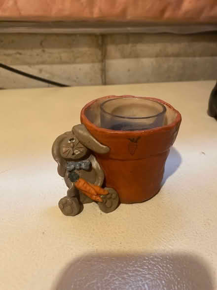 Photo of free Ceramic candle holder (Winston Churchill/collegeway) #1