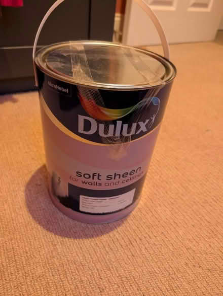 Photo of free Unopened 5l tin of Dulux paint (Bluntisham PE28) #2