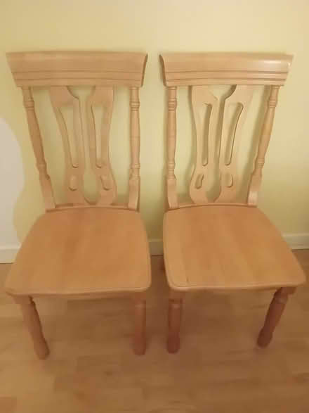 Photo of free Set of four wood chairs (Fermoy) #3