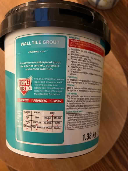 Photo of free Wall tile grout - grey (Cliffe BN7) #2