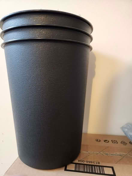 Photo of free black plastic litter bins (Northop Hall CH7) #1