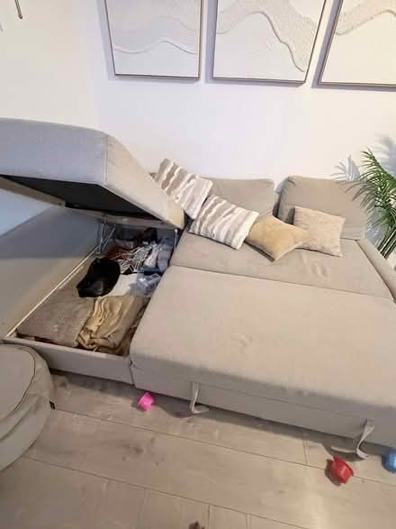 Photo of free L shaped IKEA sofa bed with storage (43 fairway crescent doncaster) #3