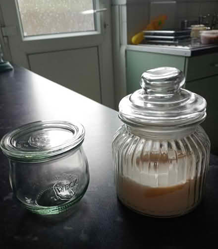 Photo of free Glass jar with lid + candle in a jar. (Temple Cowley OX4) #1