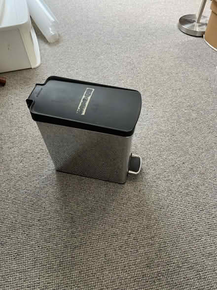 Photo of free Small Metal Trash Can with Flip Lid (Princeton, NJ) #3