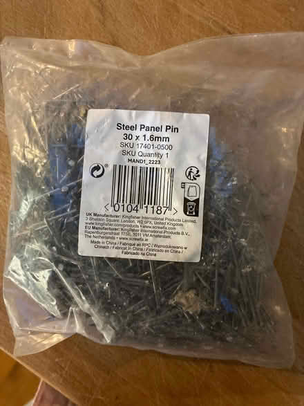 Photo of free Steel panel pins (Cliffe BN7) #1