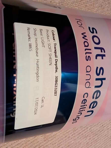 Photo of free Unopened 5l tin of Dulux paint (Bluntisham PE28) #3