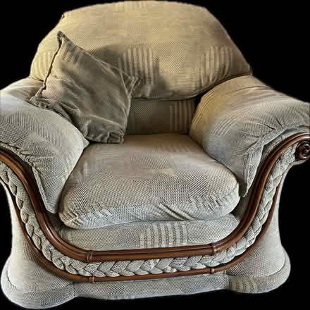 Photo of free 2 sofa Chairs & 2 foot stools (Clanfield PO8) #2