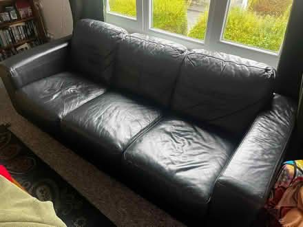 Photo of free 3 seater leather sofa (Edinburgh) #2