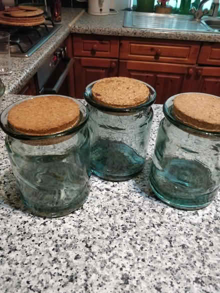 Photo of free Glass storage jars with cork lids (whiteinch, G14) #2