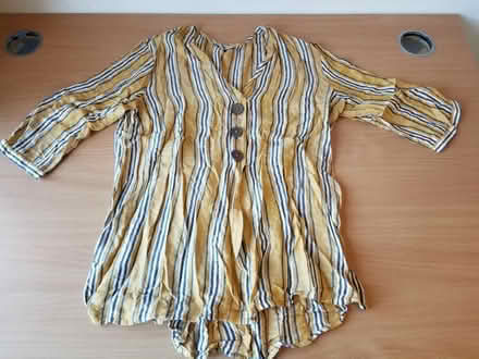 Photo of free Yellow striped shirt size 12 (Gloucester) #1