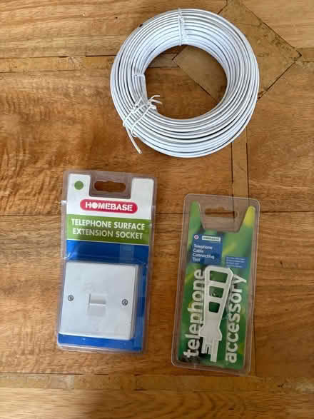 Photo of free Telephone extension socket, associated wire and telephone cable connecting tool (Goldsborough HG5) #1