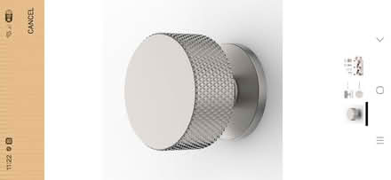 Photo of free Two new knurled brushed nickel cabinet knobs (Manor Farm KT14) #1