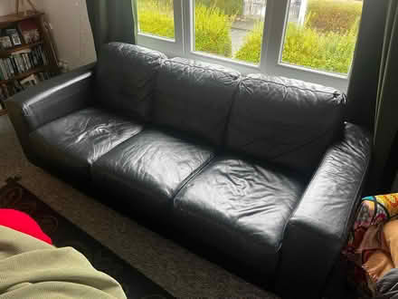 Photo of free 3 seater leather sofa (Edinburgh) #3