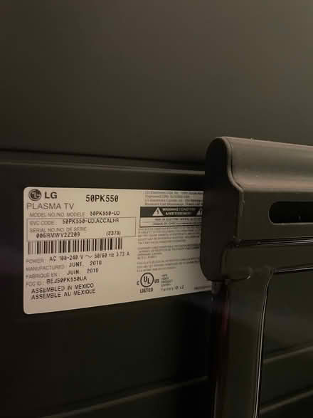 Photo of free 50-Inch Plasma TV and Stand (Findlay Creek) #2