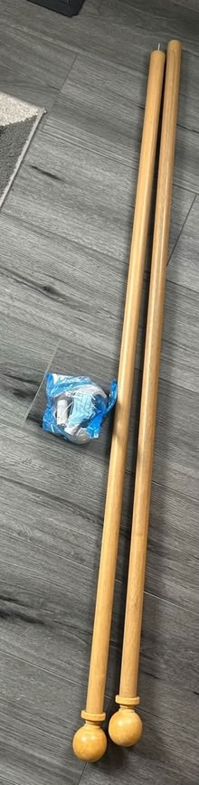 Photo of free Wooden curtain pole (Anstey LE7) #1