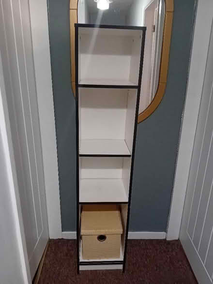 Photo of free Slim white shelf/bookcase (Gravelly Hill B24) #1