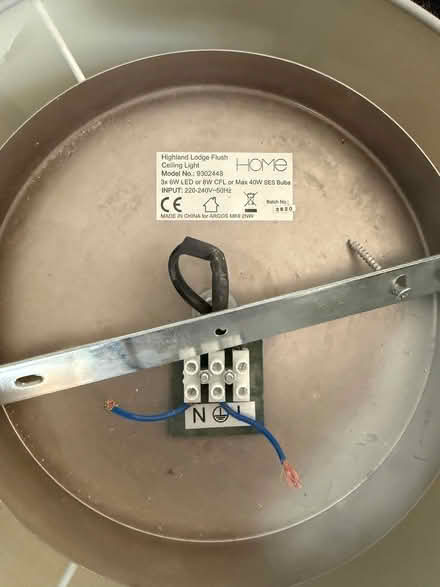 Photo of free Argos Home Highland Lodge Flush Ceiling Light x 2 and Lamp (Wetherby LS22) #3