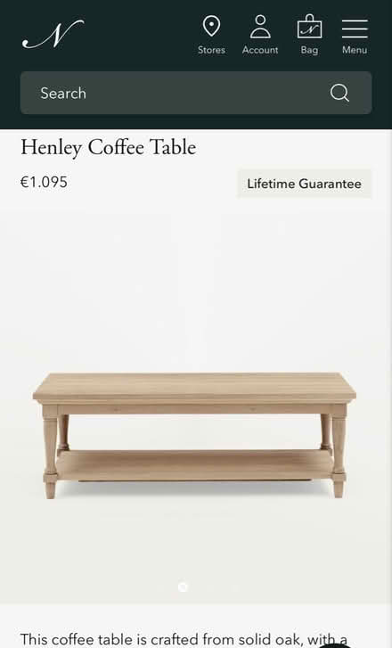 Photo of free Neptune oak coffee table (Marino) #2