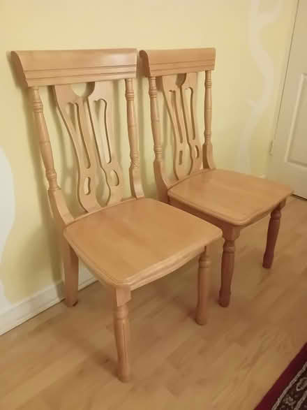 Photo of free Set of four wood chairs (Fermoy) #1