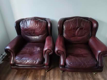 Photo of free Pair of leather armchairs (Heybridge CM9) #1