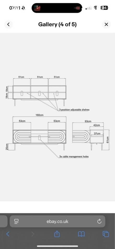 Photo of free John Lewis Harvard TV stand (Smarden TN27) #3