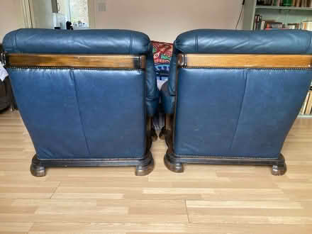 Photo of free Two sturdy leather armchairs (Heaton Mersey SK4) #3