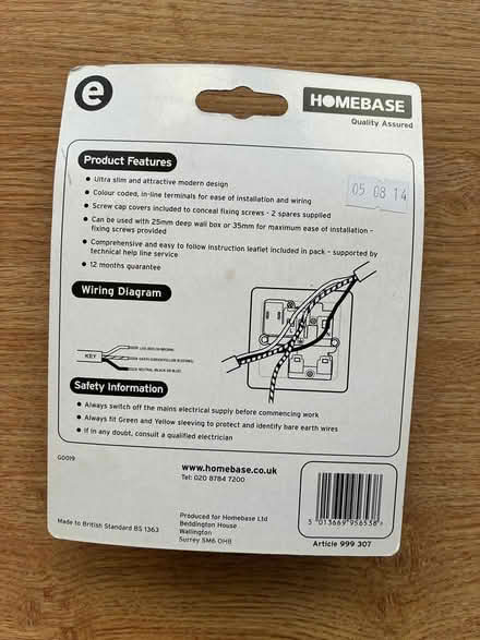 Photo of free Single 13 amp Switched Socket (St Albans AL4 (Marshalswick)) #2