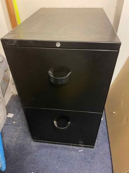 Photo of free 2 drawer filing cabinet, A4, Black (Queenstown Road SW11) #1