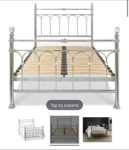 Photo of free Chrome double bed frame (Black Lane M26) #1