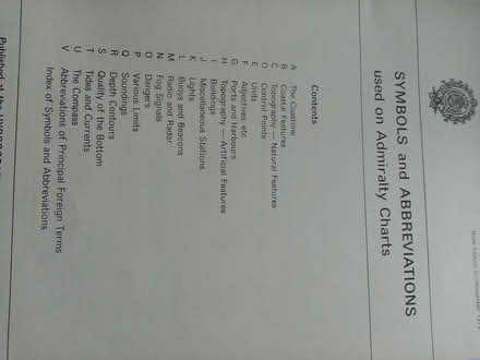 Photo of free Admiralty Symbols/Abbreviations (Emsworth PO10 Off A259) #1