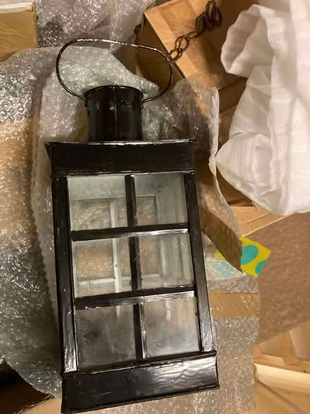 Photo of free Pair of black metal lanterns - can be used as pendant lamps (Lewes BN7) #1