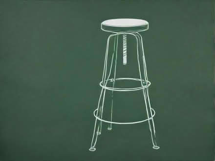 Photo of Adjustable height bar stool (Hartwood Green PR7) #1
